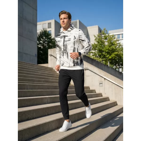  Premium-Sweatshirt für Herren ALTISPORT VOJ/ALM010MI01 SCHWARZ UND WEIß 