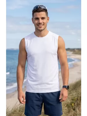 Funktions-Tanktop für Herren ALTISPORT NoPrint NP/ALM028 WEIß