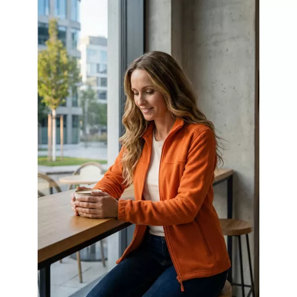  Fleece-Sweatshirt für Damen ALTISPORT NP/ALW405 ORANGE 
