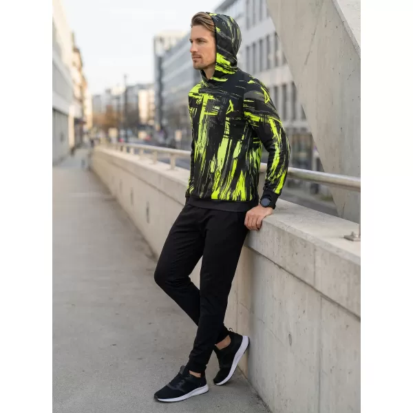  Premium-Sweatshirt für Herren ALTISPORT VOJ/ALM010MI01 SCHWARZ UND GELB 