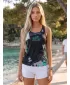 Hochwertiges Funktions-Tanktop für Damen ALTISPORT VOJ/ALW009TIL01 SCHWARZ/TÜRKIS