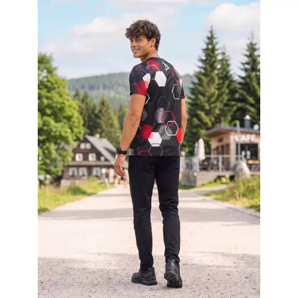  Funktionelles Premium-T-Shirt für Herren ALTISPORT VOJ/ALM037TR01 SCHWARZ UND ROT 