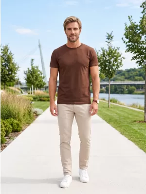 Herren-T-Shirt ALTISPORT NP/ALM921 SCHOKOLADE