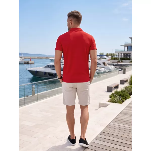  Herren-T-Shirt mit Kragen ALTISPORT NoPrint NP/ALM712 ROT 