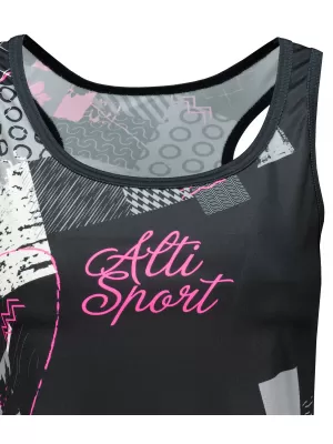 Hochwertiges Funktions-Tanktop für Damen ALTISPORT VOJ/ALW009TIL01 SCHWARZ/HELLROSA