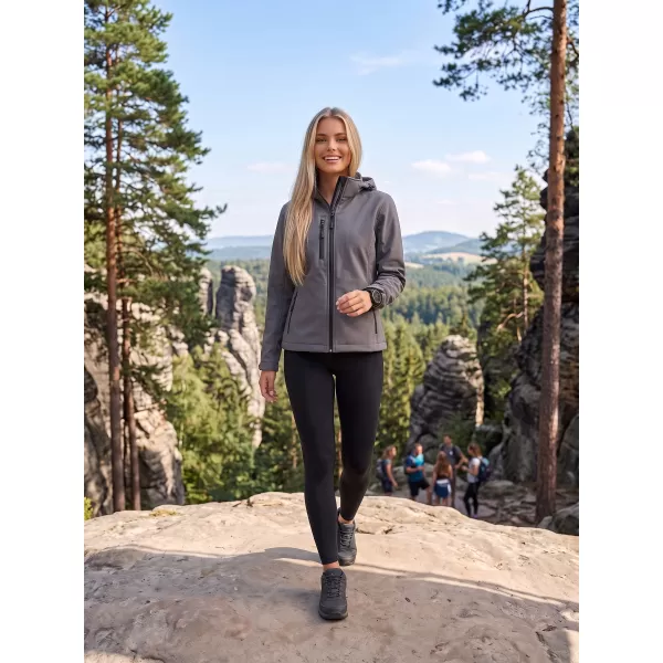  Softshelljacke für Damen ALTISPORT NP/ALW125 DUNKELGRAUE HIGHLIGHTS 