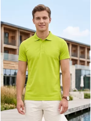 Herren-T-Shirt mit Kragen ALTISPORT NoPrint NP/ALM712 KALK