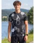 Funktionelles Premium-T-Shirt für Herren ALTISPORT VOJ/ALM037TR01 SCHWARZ UND WEIß