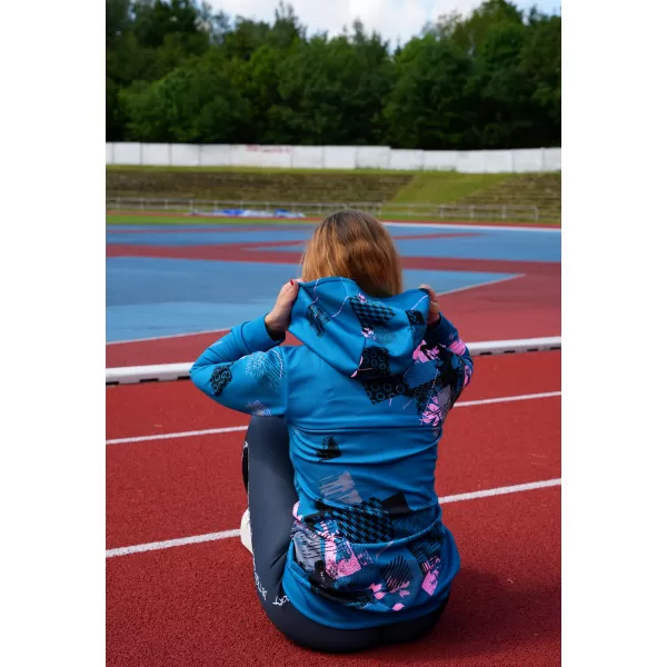  Premium-Sweatshirt für Damen ALTISPORT VOJ/ALW009MI01 SMARAGD/HELLROSA 