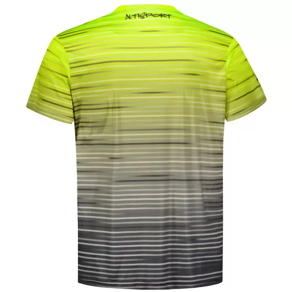  Premium-T-Shirt für Herren ALTISPORT VOJ/ALM031TR01 SCHWARZ/FLUOGELB 
