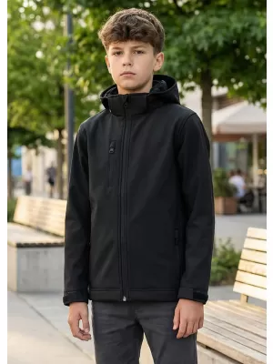 Softshelljacke für Kinder ALTISPORT NP/ALK535 SCHWARZ