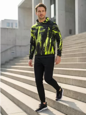 Premium-Sweatshirt für Herren ALTISPORT VOJ/ALM010MI01 SCHWARZ UND GELB