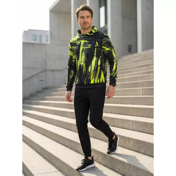  Premium-Sweatshirt für Herren ALTISPORT VOJ/ALM010MI01 SCHWARZ UND GELB 