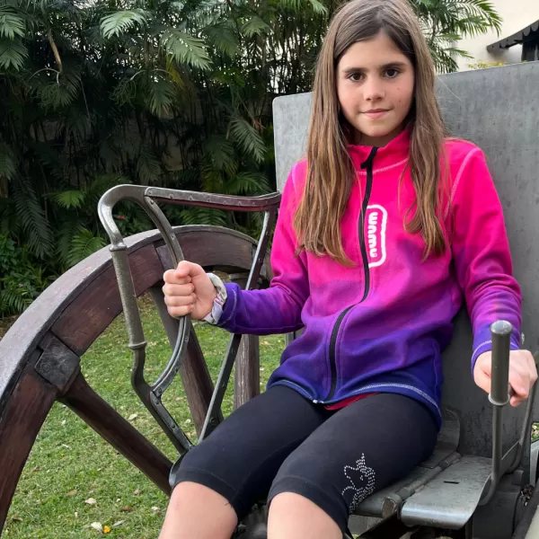  Fleece-Sweatshirt für Kinder WAMU MOZAIKA FIALOVÁ GRÜN 