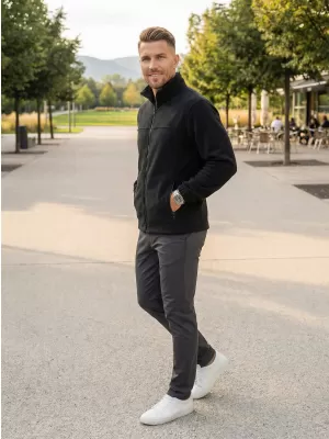 Fleece-Sweatshirt für Herren ALTISPORT NP/ALM105 EBENHOLZGRAU