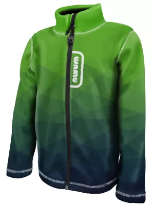 Fleece-Sweatshirt für Kinder WAMU MOZAIKA GRÜN