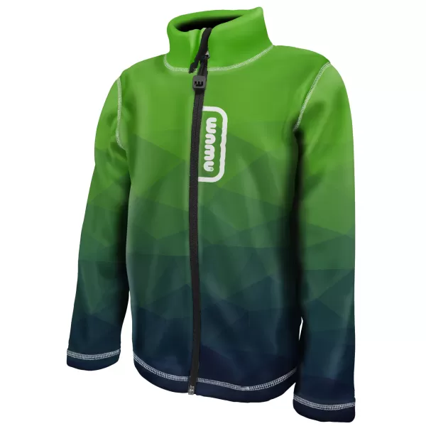  Fleece-Sweatshirt für Kinder WAMU MOZAIKA GRÜN 