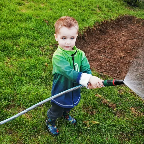  Fleece-Sweatshirt für Kinder WAMU MOZAIKA GRÜN 