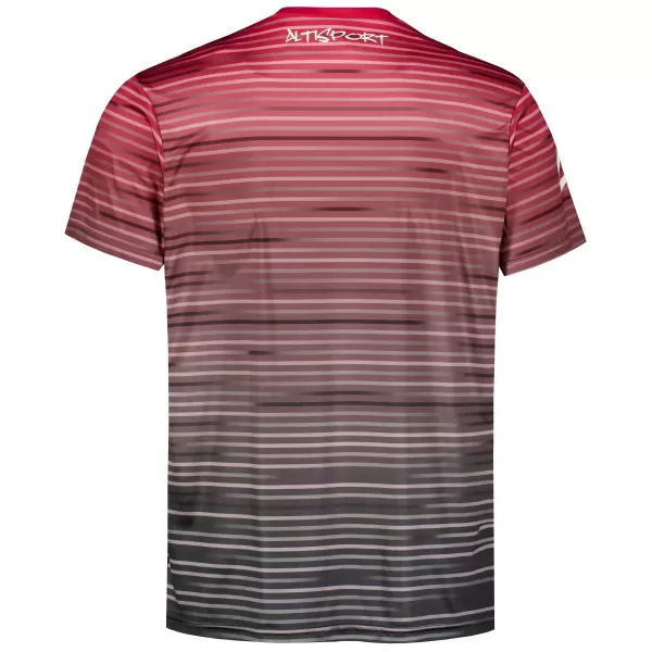  Premium-T-Shirt für Herren ALTISPORT VOJ/ALM031TR01 SCHWARZ/BURGUND 