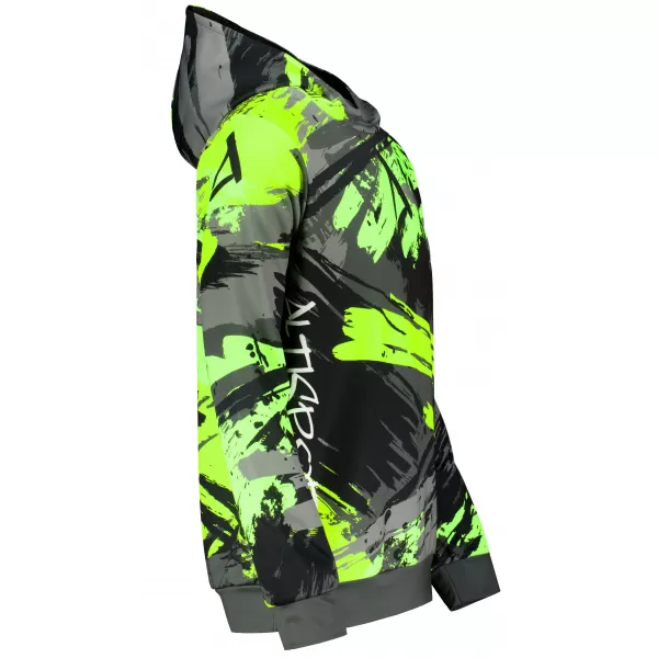 Premium-Sweatshirt für Herren ALTISPORT VOJ/ALM014MI01 SCHWARZ UND GRÜN 