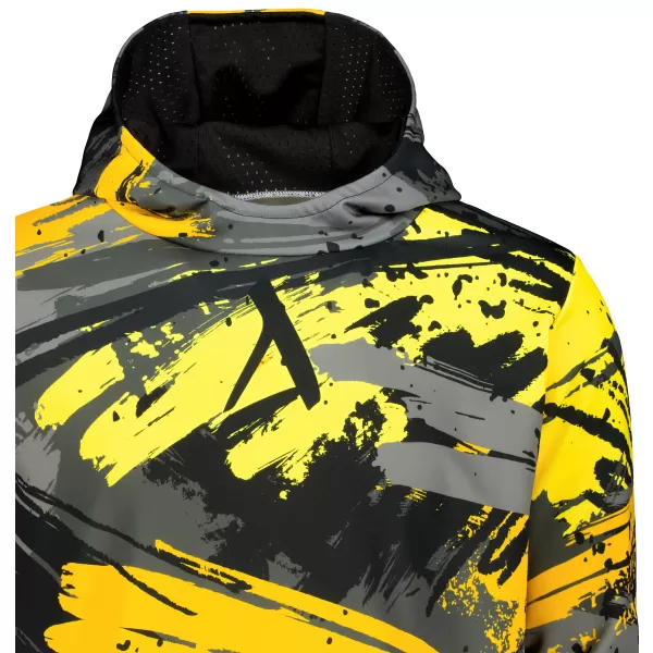  Premium-Sweatshirt für Herren ALTISPORT VOJ/ALM014MI01 SCHWARZ UND GELB 