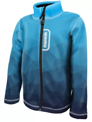 Fleece-Sweatshirt für Kinder WAMU MOZAIKA BLAU