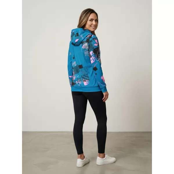  Premium-Sweatshirt für Damen ALTISPORT VOJ/ALW009MI01 SMARAGD/HELLROSA 