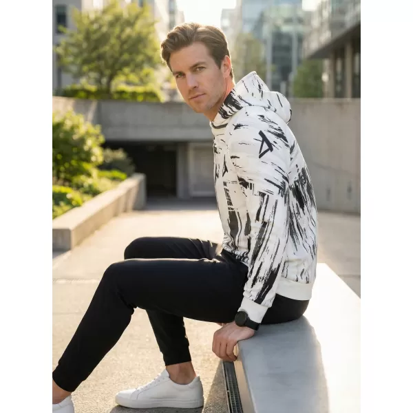  Premium-Sweatshirt für Herren ALTISPORT VOJ/ALM010MI01 SCHWARZ UND WEIß 