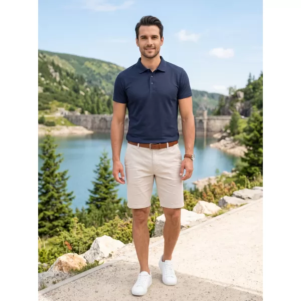  Herren-T-Shirt mit Kragen ALTISPORT NoPrint NP/ALM712 NAVY BLAU 