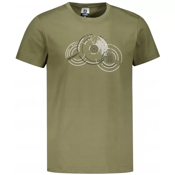  Pánské triko ALTISPORT CARRYOVER ALM160AL805 KHAKI 