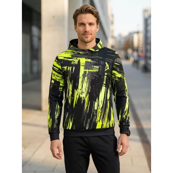  Premium-Sweatshirt für Herren ALTISPORT VOJ/ALM010MI01 SCHWARZ UND GELB 