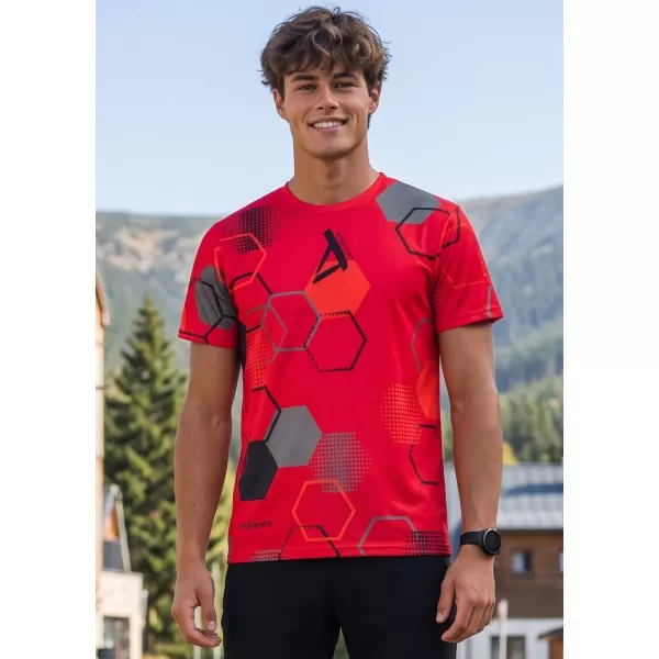  Funktionelles Premium-T-Shirt für Herren ALTISPORT VOJ/ALM037TR01 ROT 