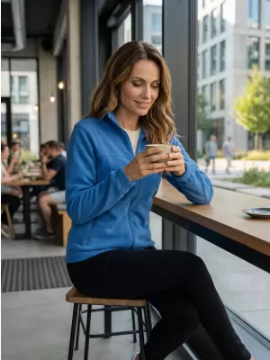 Fleece-Sweatshirt für Damen ALTISPORT NP/ALW405 AZURBLAU