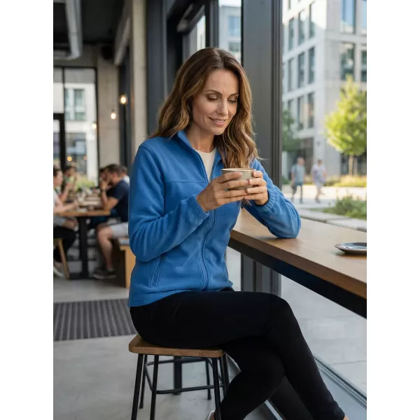  Fleece-Sweatshirt für Damen ALTISPORT NP/ALW405 AZURBLAU 
