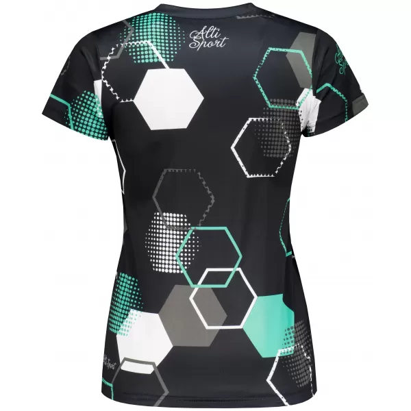  Hochwertiges Funktions-T-Shirt für Damen ALTISPORT VOJ/ALW037TR01 SCHWARZ/TÜRKIS 