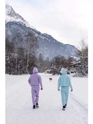 Damen-Jogginghose aus Baumwolle NORDBLANC BOYFRIEND NBSPL7888 HELLBLAU