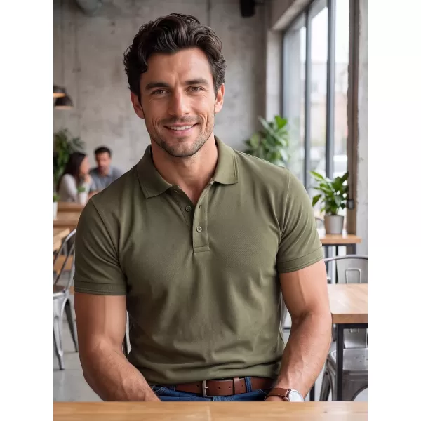  Herren-T-Shirt mit Kragen ALTISPORT NP/ALM302 MILITÄR 