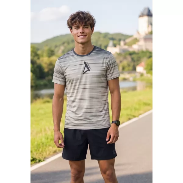  Premium-T-Shirt für Herren ALTISPORT VOJ/ALM031TR01 SCHWARZ BRAUN 
