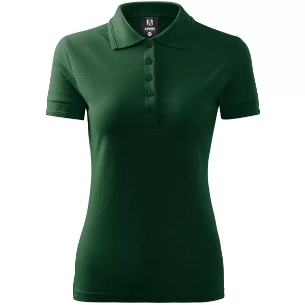  Damen-T-Shirt mit Kragen ALTISPORT NP/ALW012 DUNKELGRÜN 