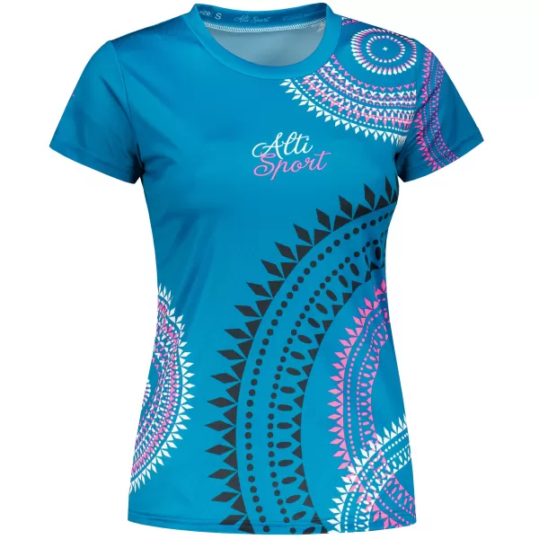  Hochwertiges Funktions-T-Shirt für Damen ALTISPORT VOJ/ALW033TR01 PETROL/ROSA 