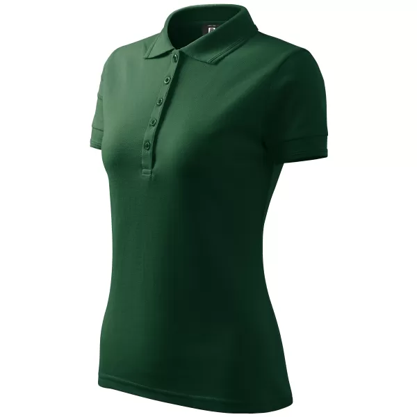  Damen-T-Shirt mit Kragen ALTISPORT NP/ALW012 DUNKELGRÜN 
