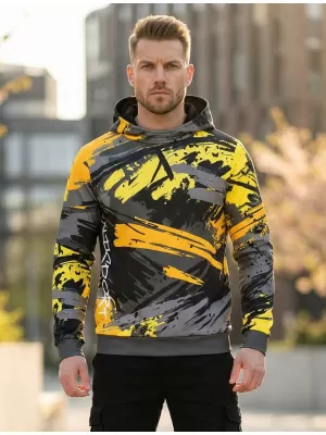 Premium-Sweatshirt für Herren ALTISPORT VOJ/ALM014MI01 SCHWARZ UND GELB