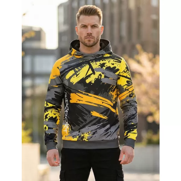  Premium-Sweatshirt für Herren ALTISPORT VOJ/ALM014MI01 SCHWARZ UND GELB 