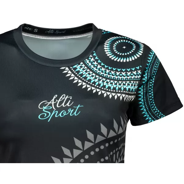  Hochwertiges Funktions-T-Shirt für Damen ALTISPORT VOJ/ALW033TR01 SCHWARZ UND BLAU 