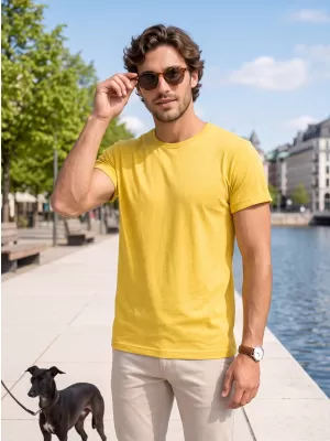 Herren-T-Shirt ALTISPORT NoPrint NP/ALM361 GELBE MARKIERUNG