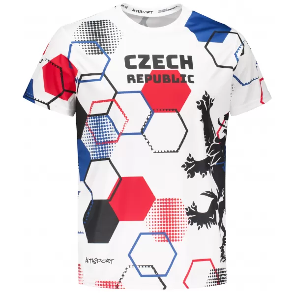  Hochwertiges Funktions-T-Shirt für Herren ALTISPORT x CZE VOJ/ALM036TR01 HEXA WEIß 