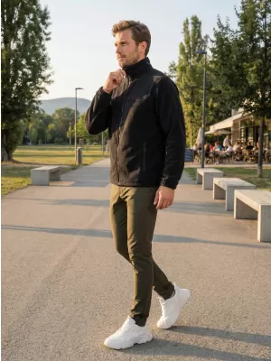 Fleece-Sweatshirt für Herren ALTISPORT NP/ALM105 SCHWARZ