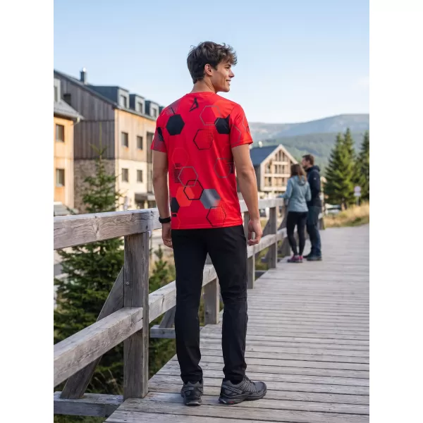  Funktionelles Premium-T-Shirt für Herren ALTISPORT VOJ/ALM037TR01 ROT 