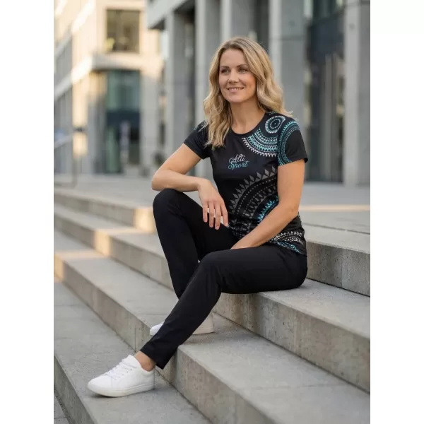  Hochwertiges Funktions-T-Shirt für Damen ALTISPORT VOJ/ALW033TR01 SCHWARZ UND BLAU 