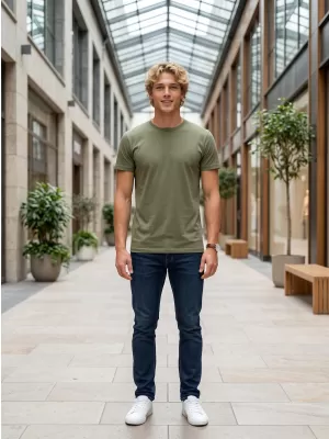 Herren-T-Shirt ALTISPORT NP/ALM921 HELLES KHAKI